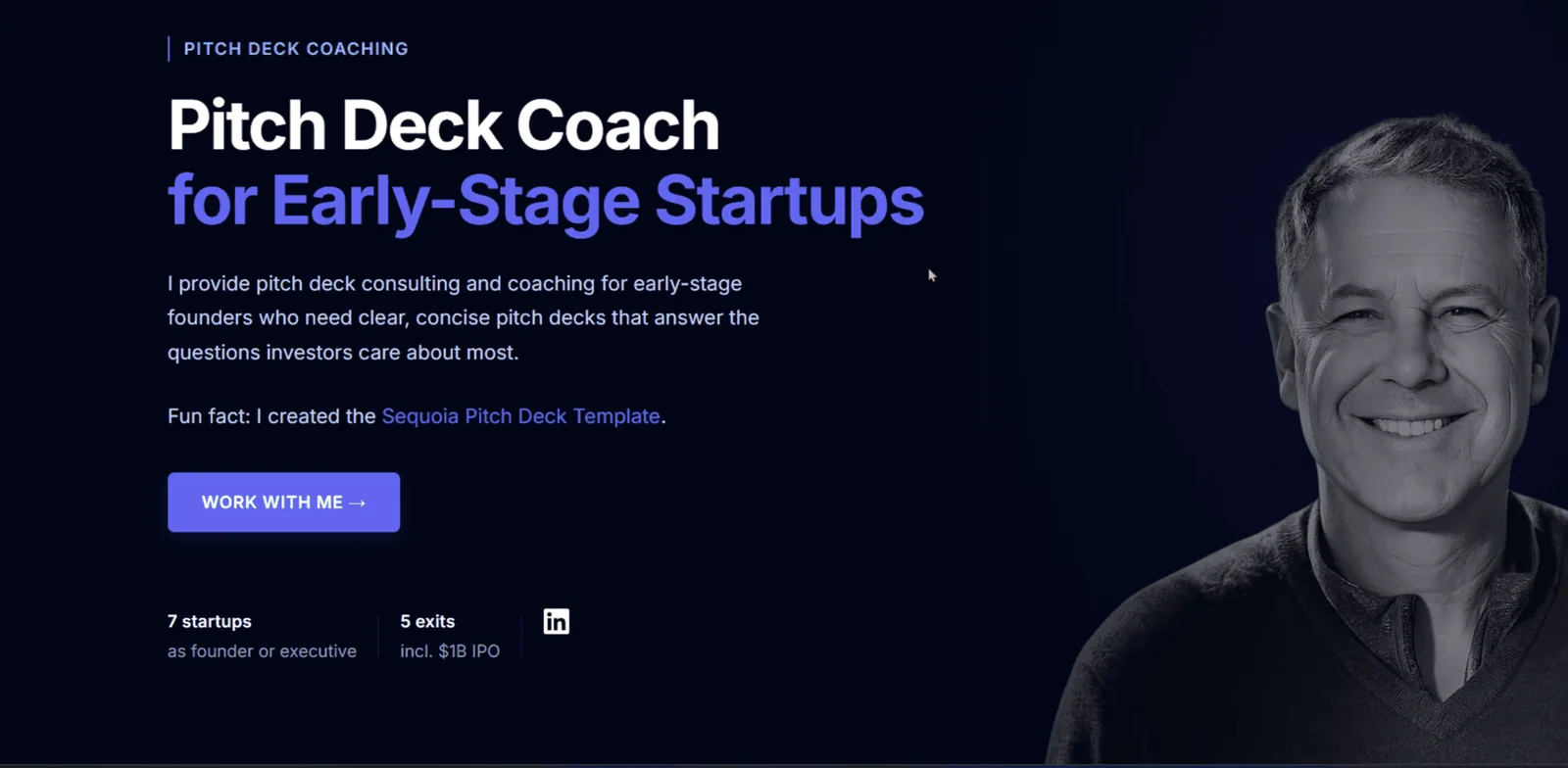 Pitch deck coach website