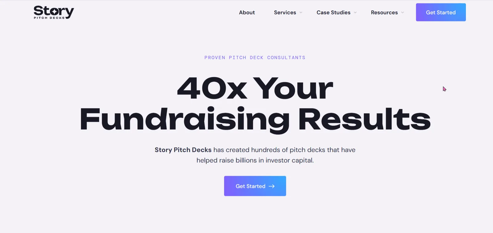 Story pitch decks website