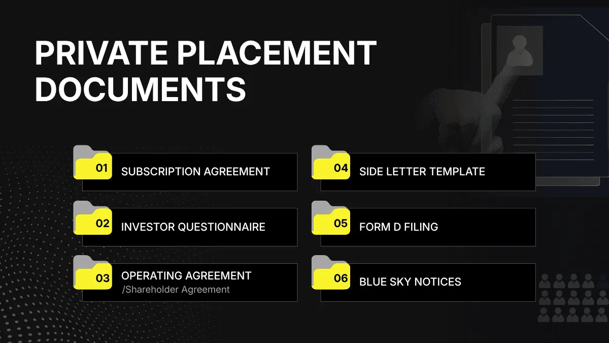 Private placement documents