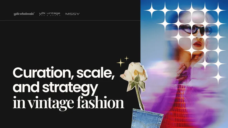 y2k pitch deck cover slide by spectup: curation, scale and strategy in vintage fashion wholesale